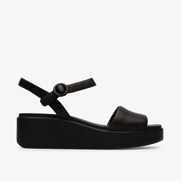 Camper Shoes Camper Misia Platform Sandals Black Leather